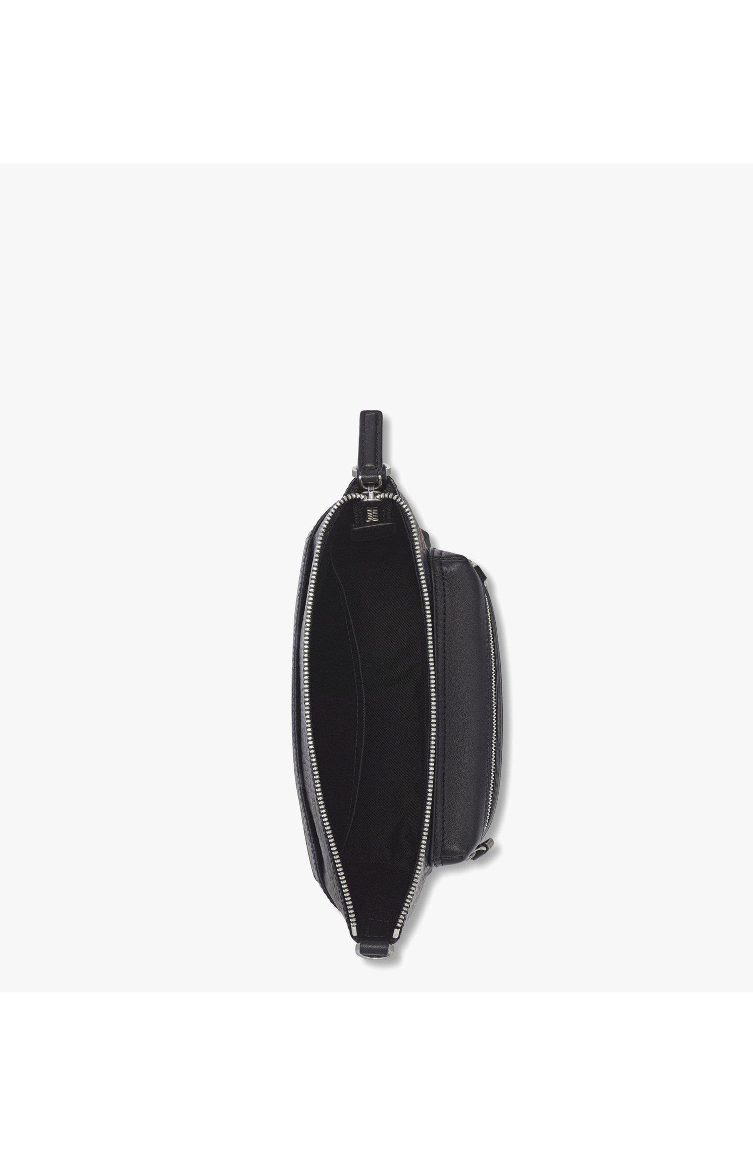 MCM Aren Crossbody in Visetos, Alternate, color, Black