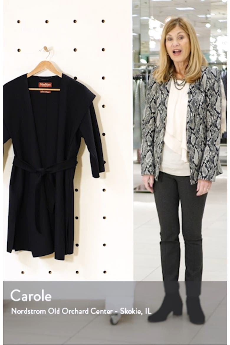 Vik Hooded Wool Blend Wrap Coat video