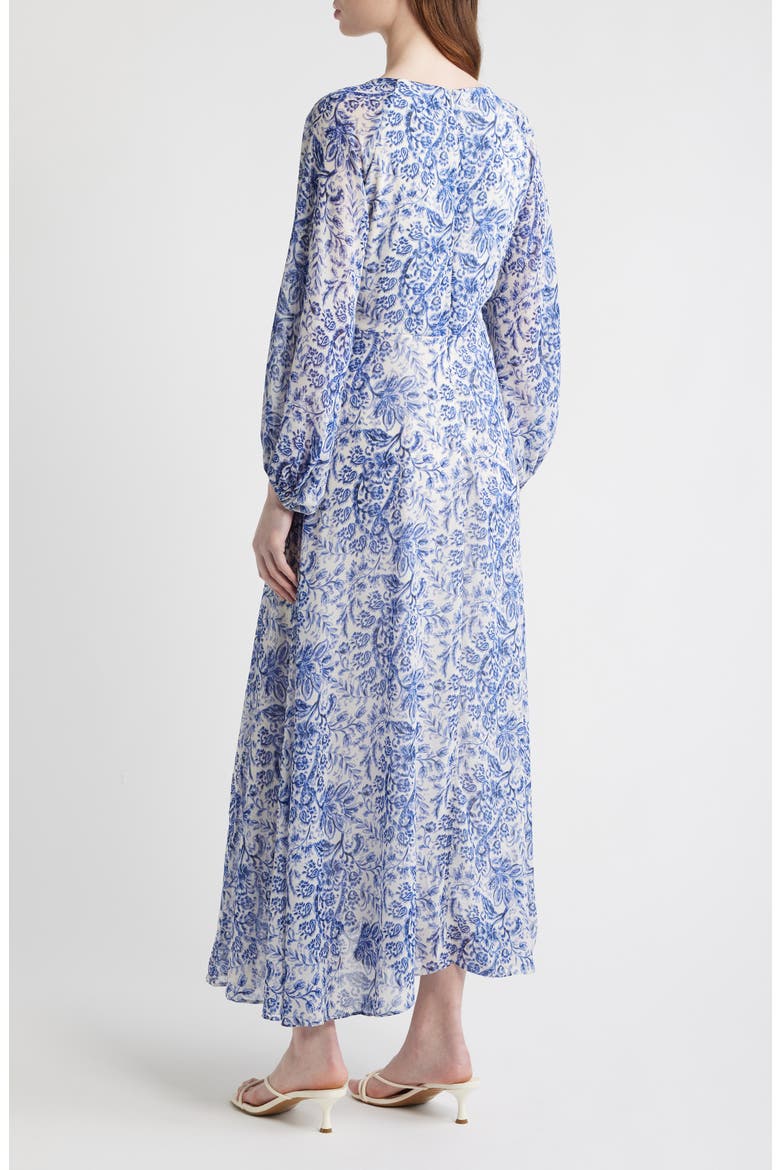 Open Circle Empire Waist Maxi Dress, Alternate, color, OPULENT BLUE