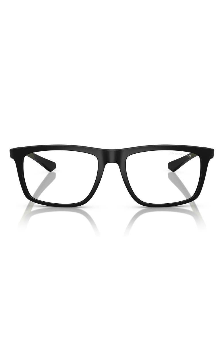 Emporio Armani 55mm Square Optical Glasses, Main, color, 