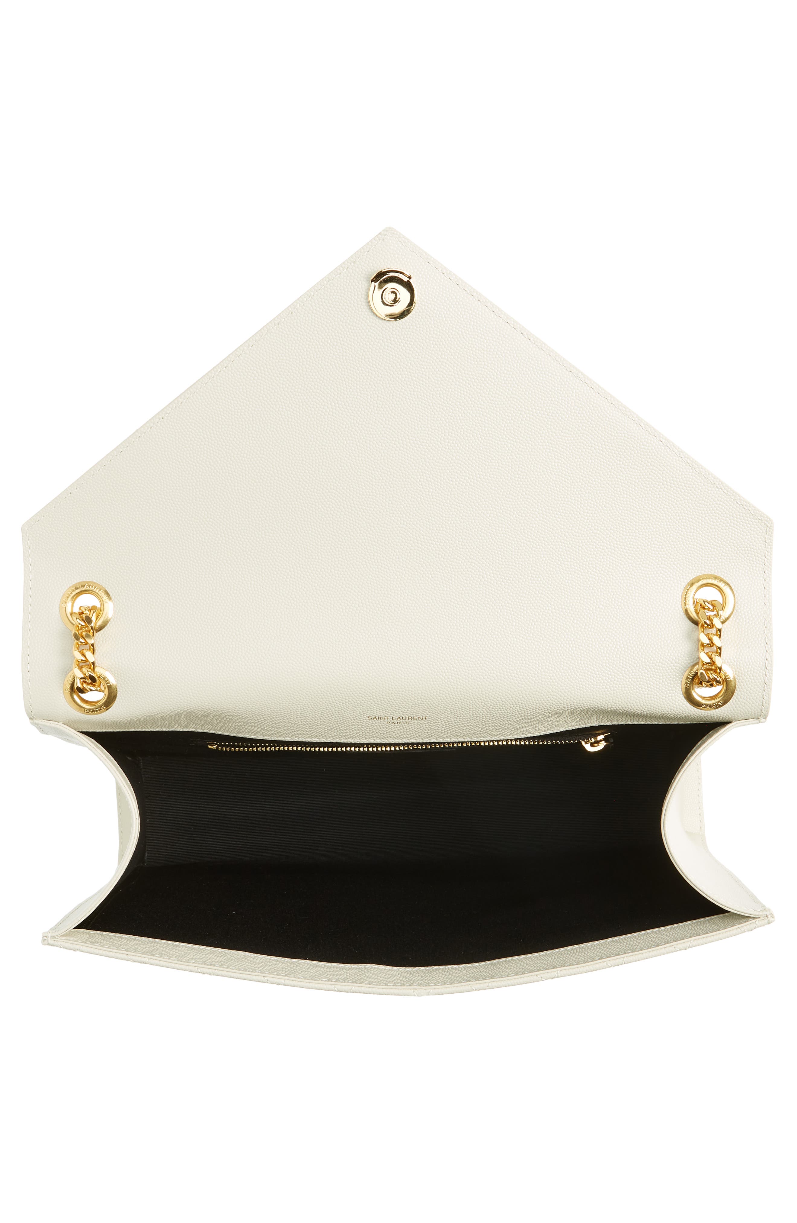 Saint Laurent Large Envelope Calfskin Shoulder Bag, Alternate, color, 