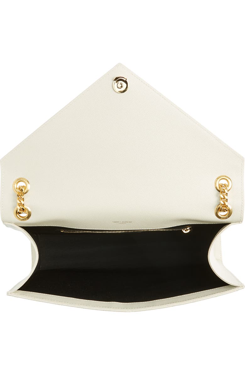 Saint Laurent Large Envelope Calfskin Shoulder Bag, Alternate, color,