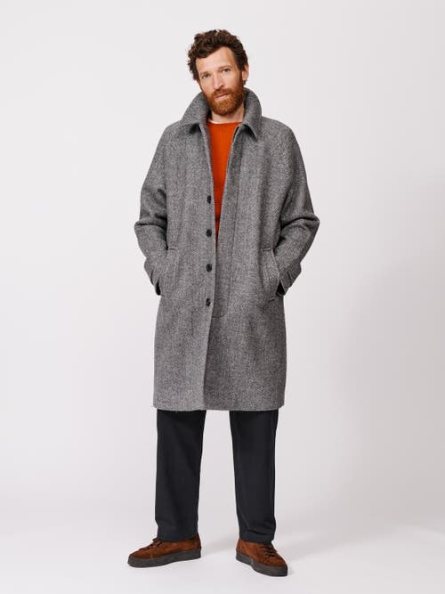 Aubin Dawes Wool Blend Overcoat In Gray