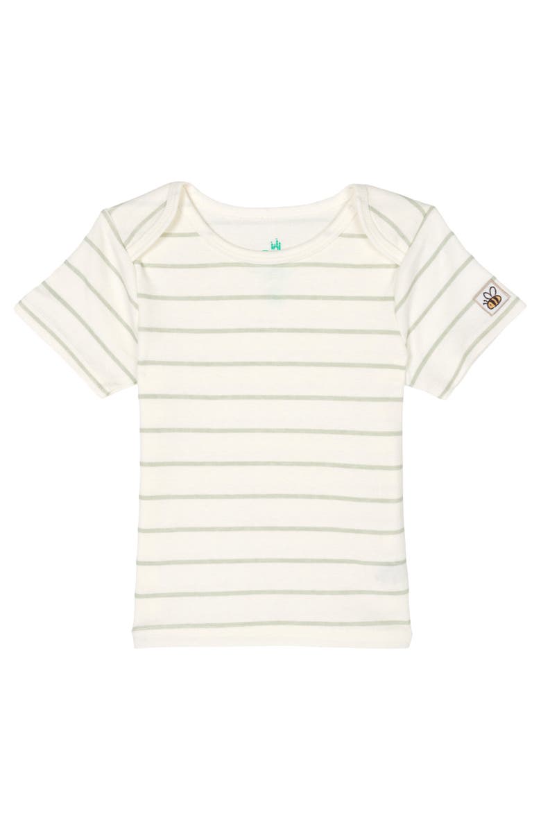 Disney Winnie the Pooh Baby Boys' Shortall and T-Shirt Set with Hat, Alternate, color, Pooh Light Green