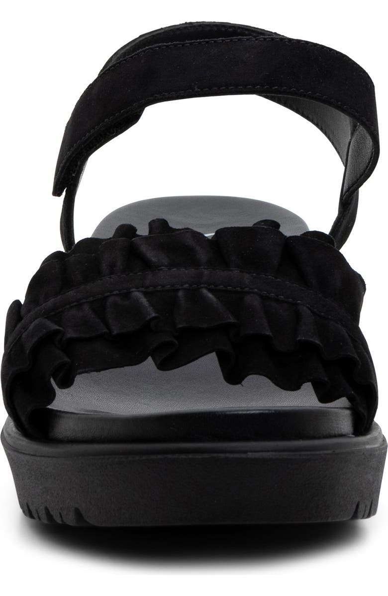 ara Benton Ruffle Platform Sandal, Alternate, color, Black