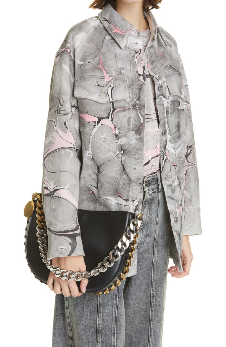 Stella McCartney Medium Frayme Faux Leather Shoulder Bag, Alternate, color,