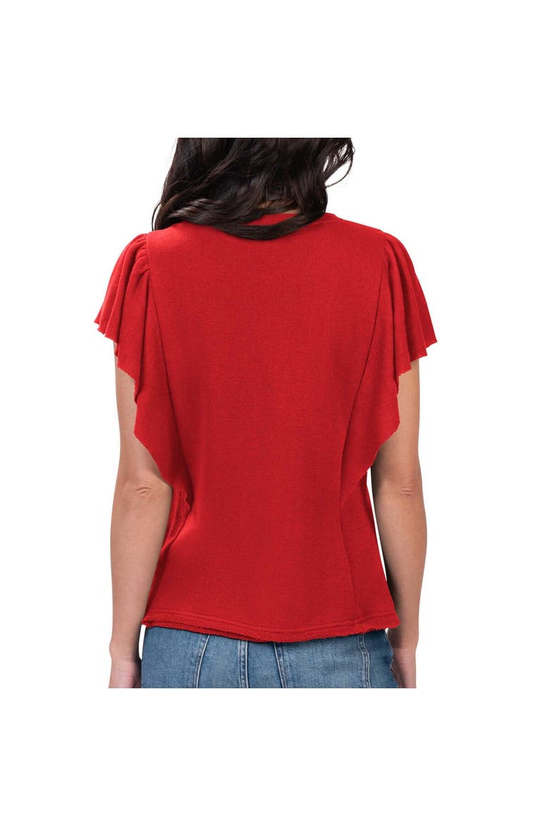 Women's G-III 4Her by Carl Banks Red Washington Nationals Crowd Wave T-Shirt, Alternate, color, Red
