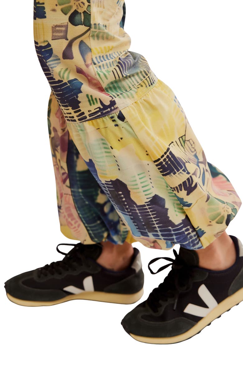 FREE PEOPLE MOVEMENT Cool Climber Pants, Alternate, color, Pink/ Yellow Combo