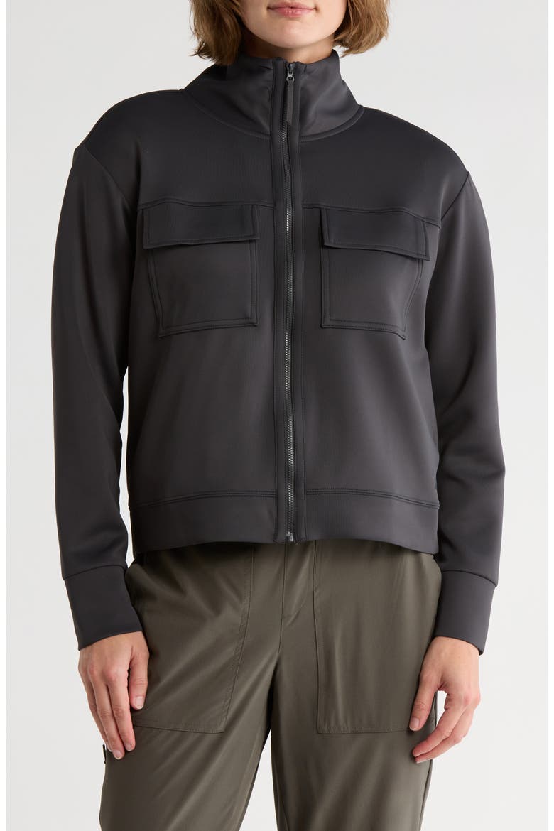 Dash Full Zip Jacket, Main, color, WASHED GREY