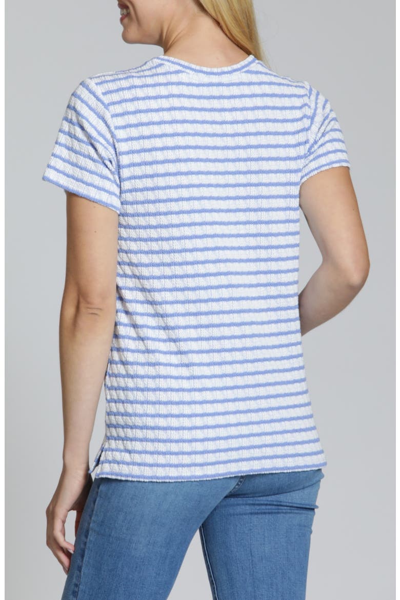 Stripe Textured Short Sleeve Top, Alternate, color, BLUEWHITE STRIPE