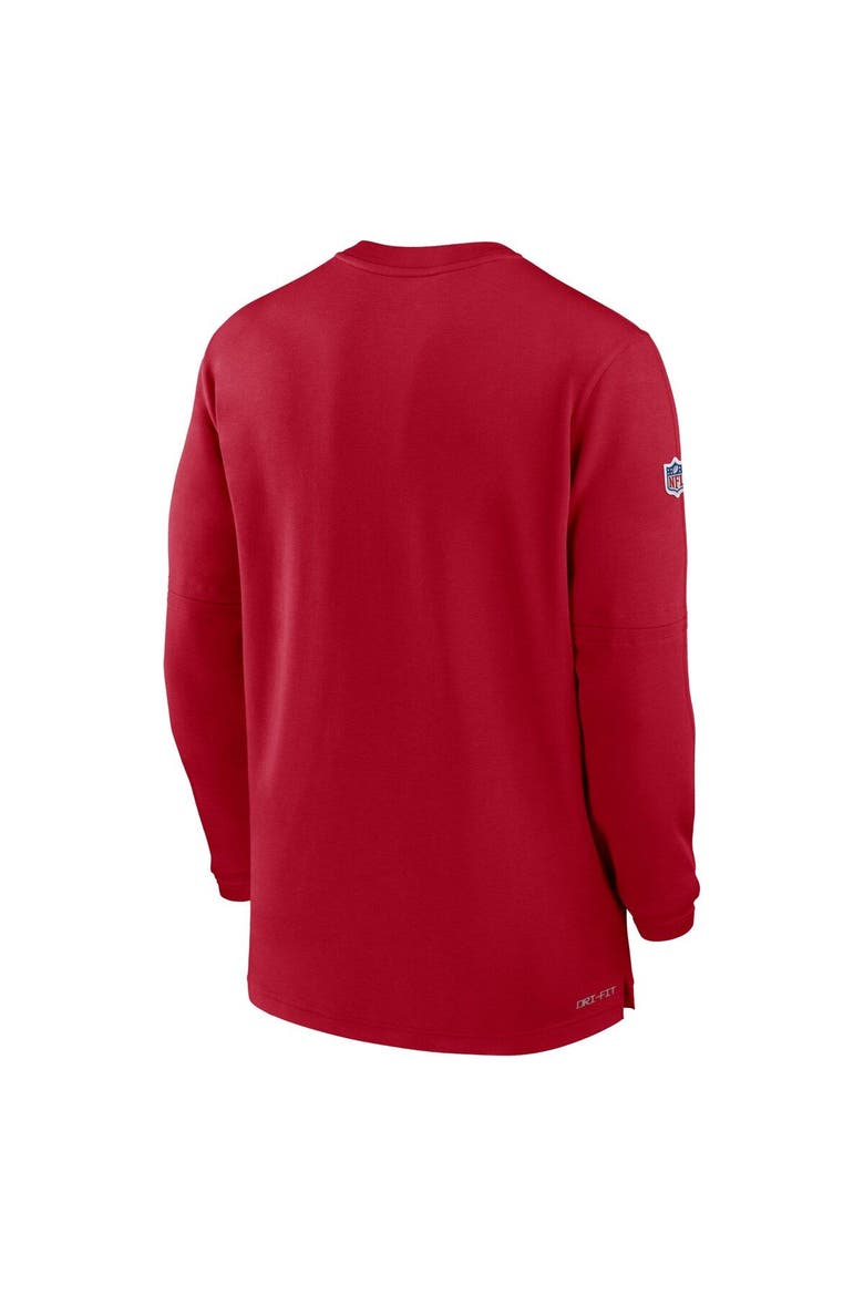 Men's Nike  Red Tampa Bay Buccaneers 2023 Sideline Performance Long Sleeve Tri-Blend Quarter-Zip Top, Alternate, color, Red