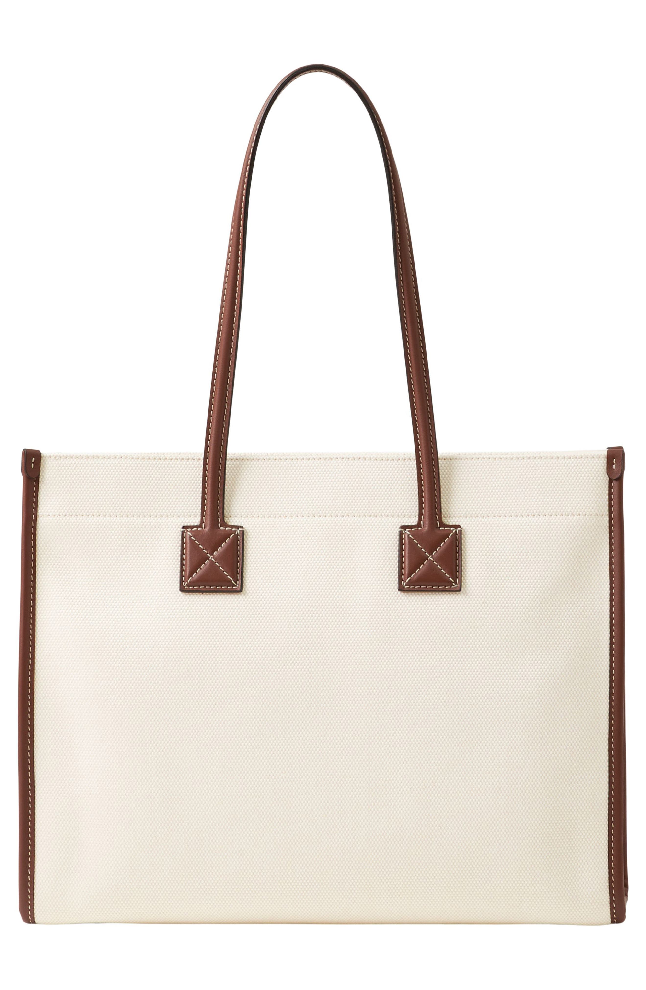 Burberry Medium Towner Horseferry Print Canvas & Leather Tote, Alternate, color, 