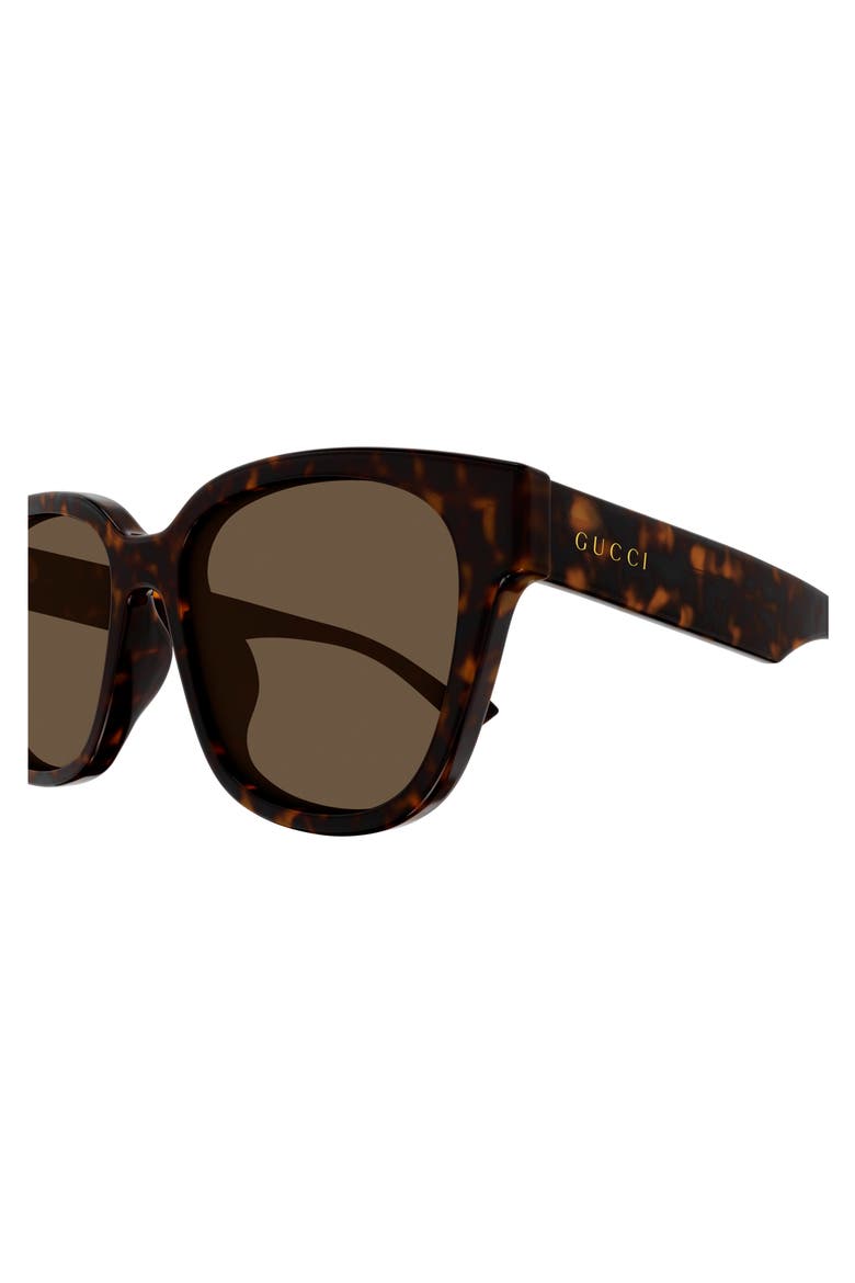 57mm Square Sunglasses, Alternate, color, HAVANA