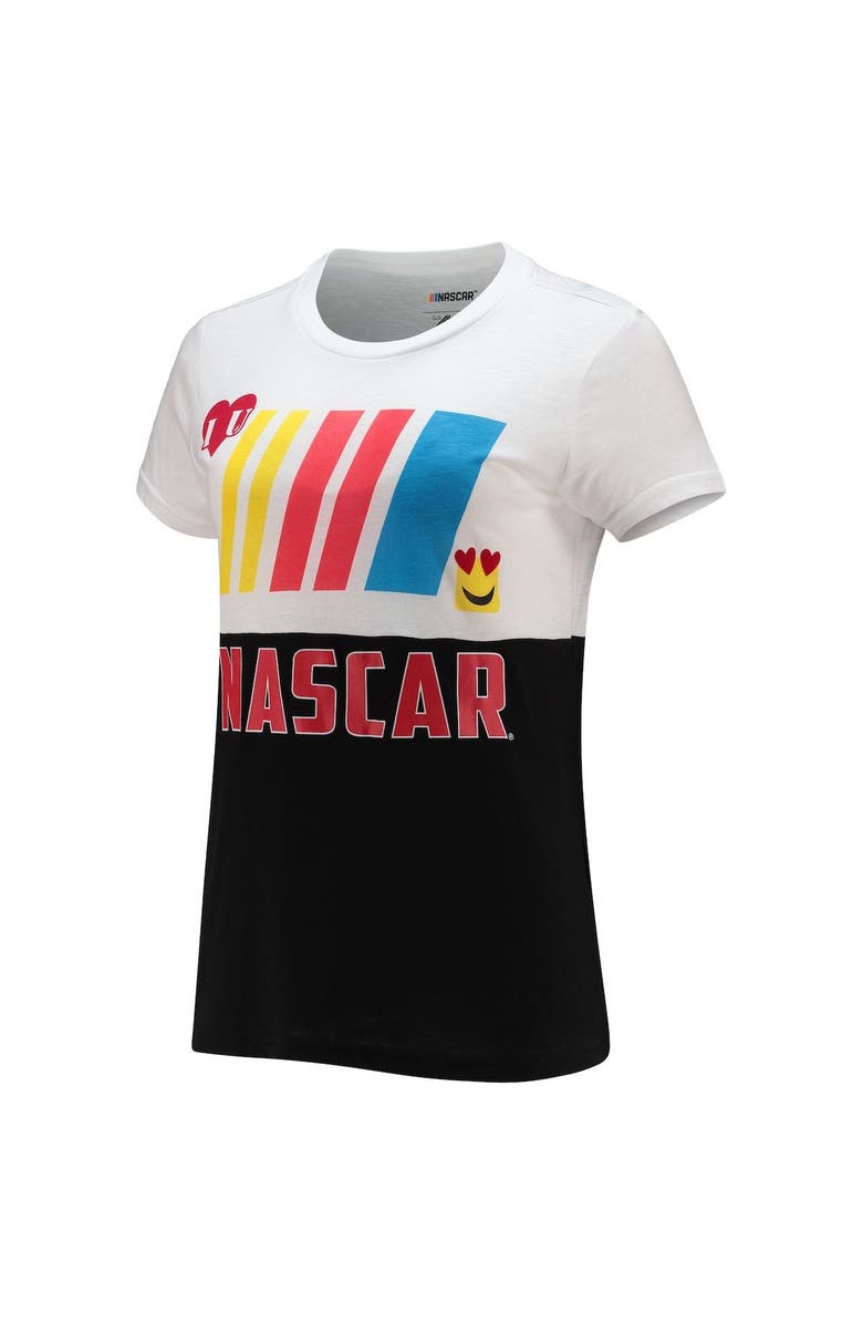 G-III 4HER BY CARL BANKS Women's G-III 4Her by Carl Banks White/Black NASCAR Double Team T-Shirt, Alternate, color, 