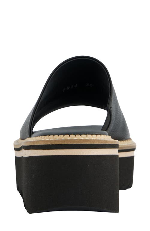 Paul Green May Slide Sandal In Black Leather