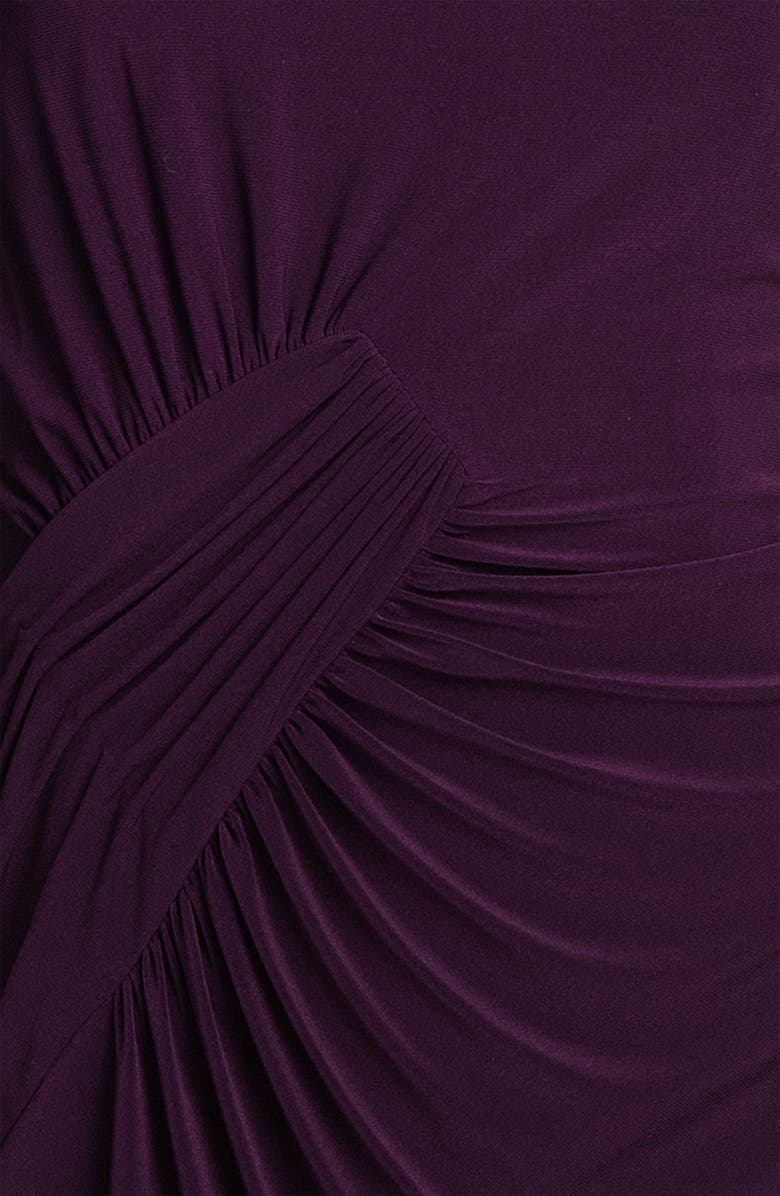Adrianna Papell Asymmetrically Ruched Jersey Dress, Alternate, color, 