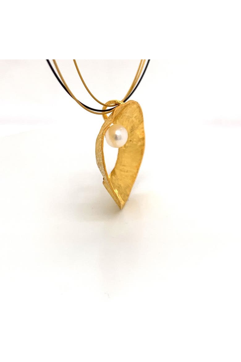 Sea & Moon Large Necklace, Sterling Silver with Gold Plate, Alternate, color, Gold Plated