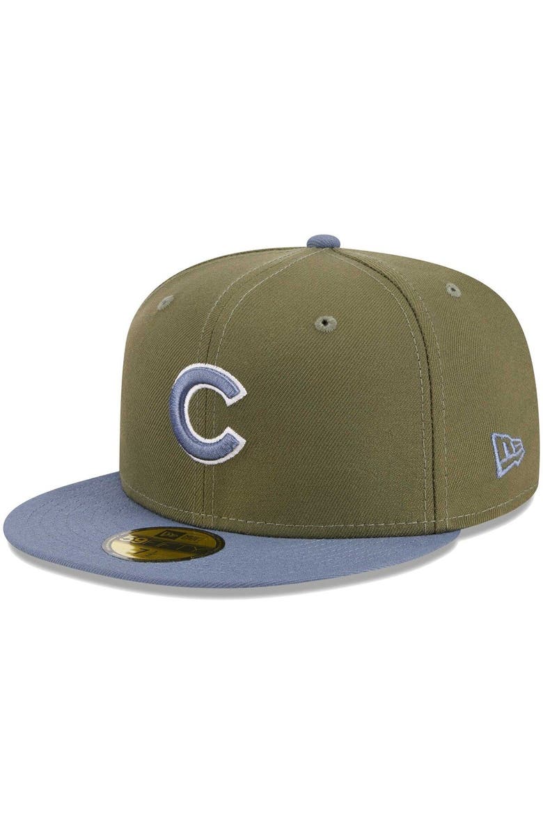 New Era Men's New Era Olive/Blue Chicago Cubs 59FIFTY Fitted Hat, Alternate, color, 