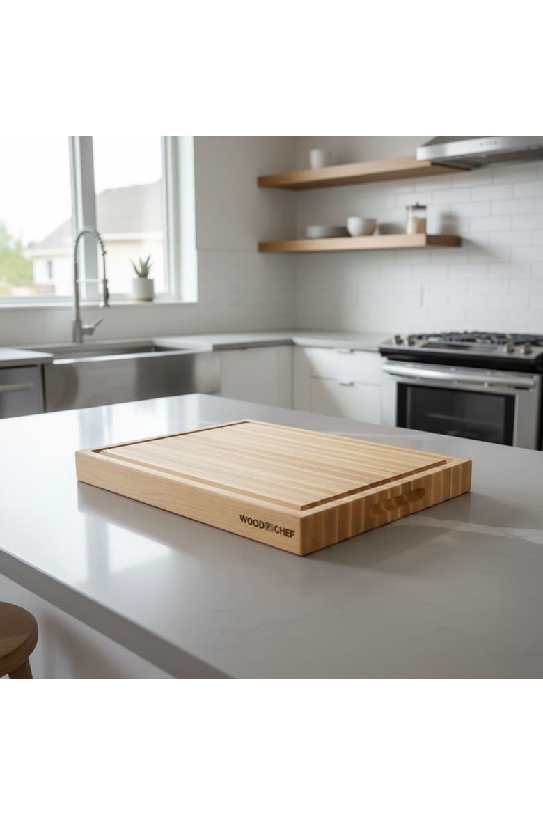 Classic Wood Reversible Cutting Board, Alternate, color, Maple Wood - 16x12x1.5 In.