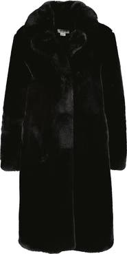Noize Savannah Faux Fur Longline Coat