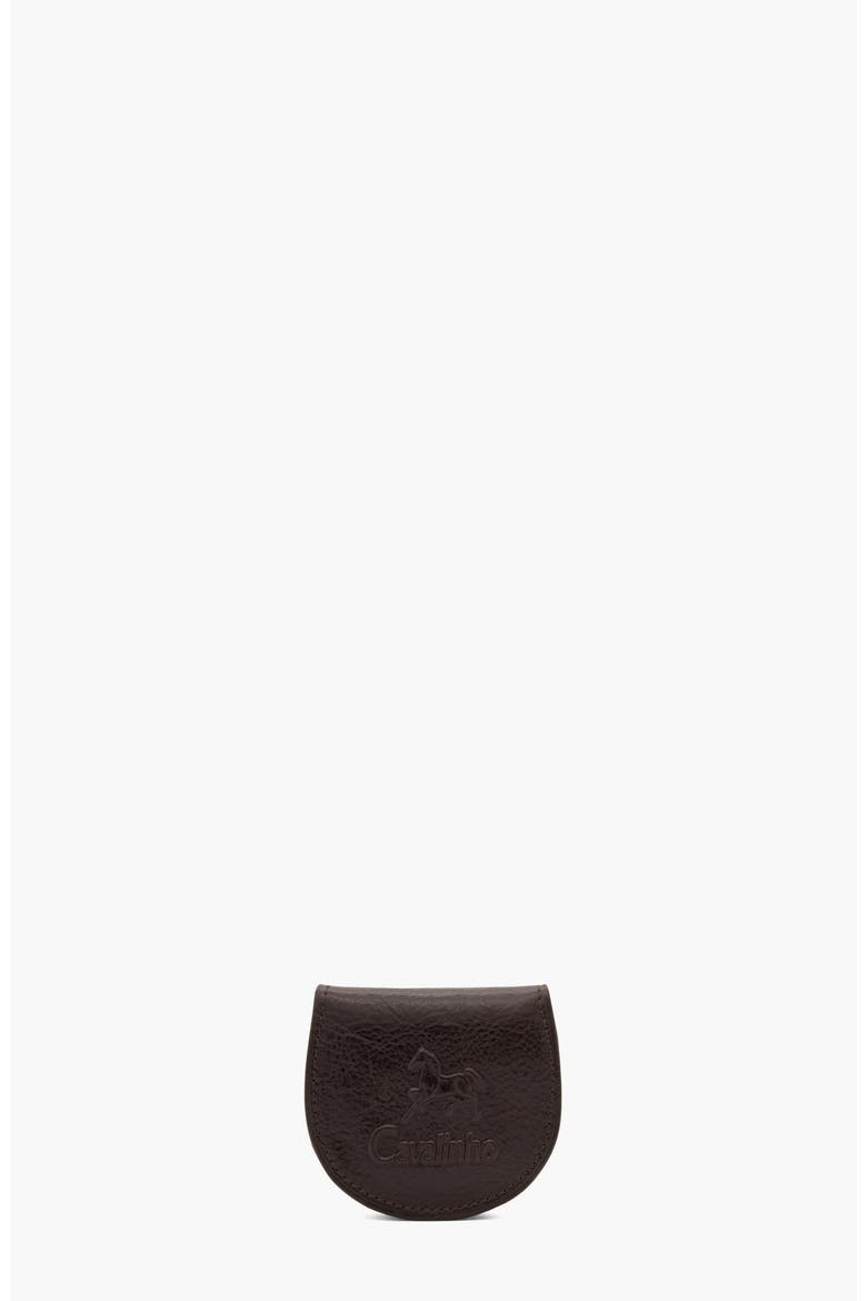 Gentleman Leather Round Coin Purse 532, Main, color, Brown