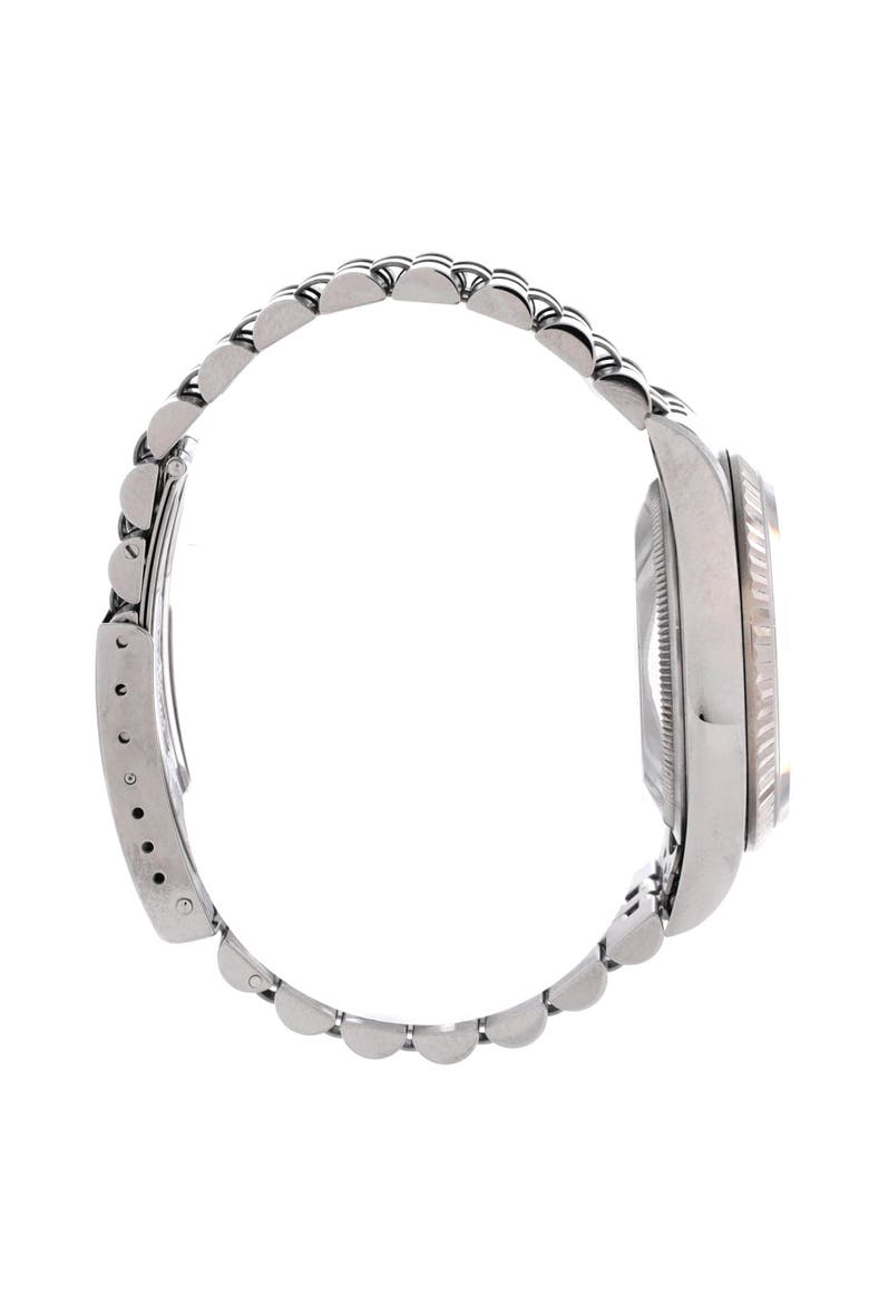 Oyster Perpetual Datejust Automatic Watch Stainless Steel and White Gold with Diamond Markers 36, Alternate, color, Metallic Silver