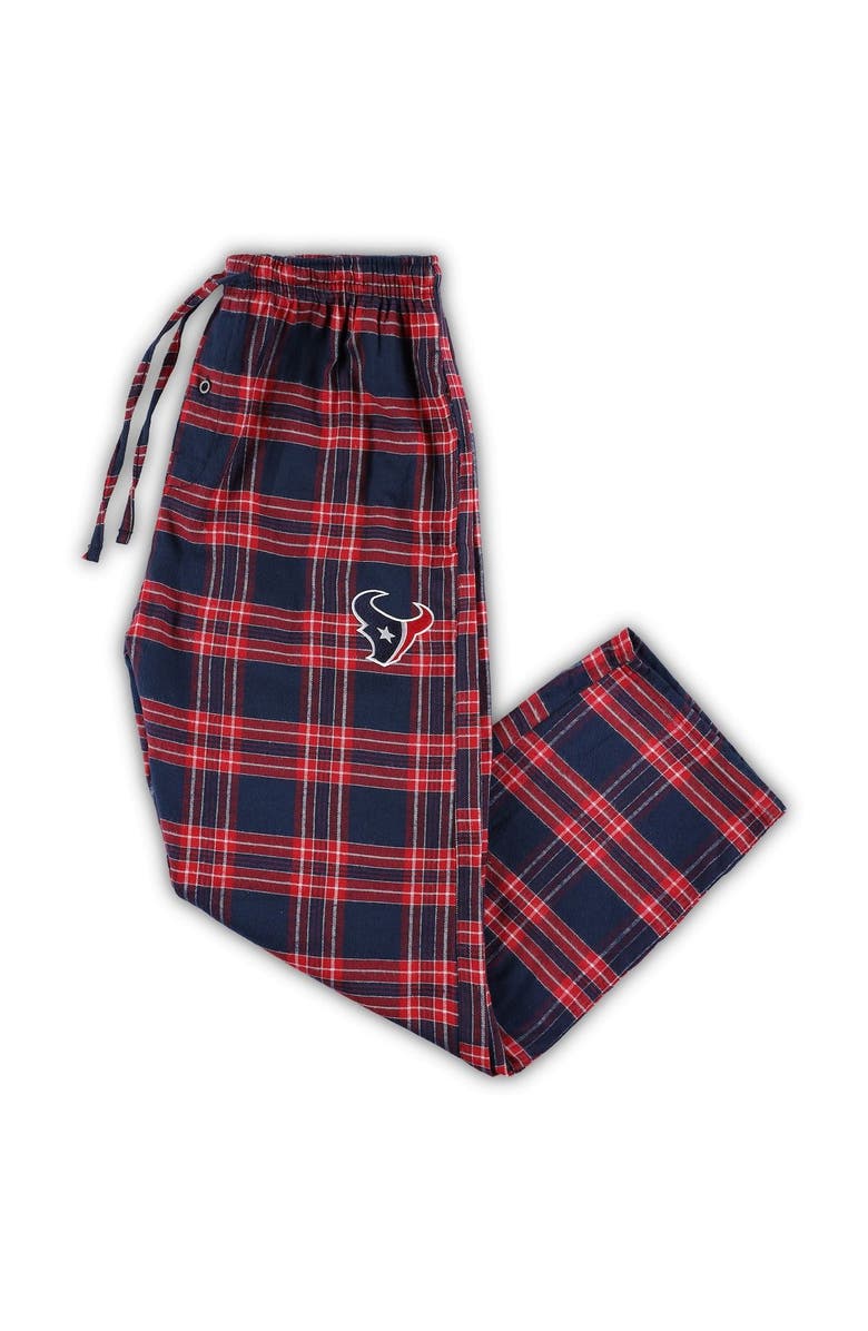 CONCEPTS SPORT Men's Concepts Sport Navy/Red Houston Texans Big & Tall Flannel Sleep Set, Alternate, color, 