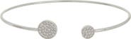 Juvell Cubic Zirconia Pavé Circle Cuff Bangle