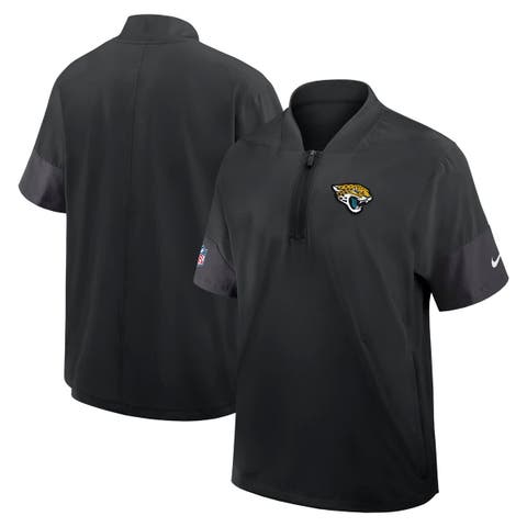 Men's Nike Black Jacksonville Jaguars Sideline Short Sleeve Quarter-Zip Coach Jacket