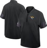 Nike Men's Nike Black Jacksonville Jaguars Sideline Short Sleeve Quarter-Zip Coach Jacket