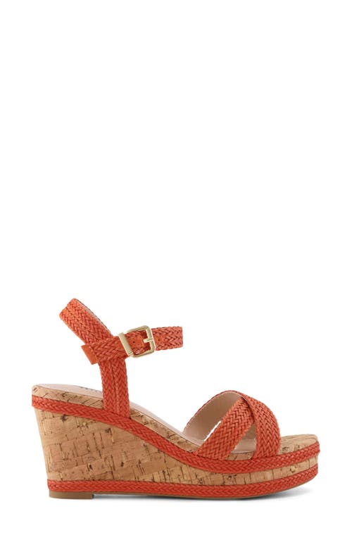 Dune London Kelsia Wedge Sandal In Orange
