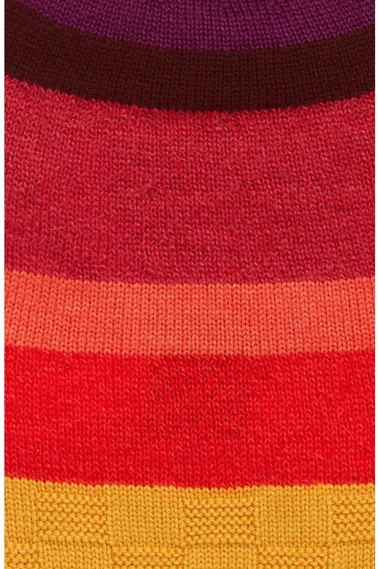 Mixed Stitch Stripe Merino Wool & Mohair Blend Beanie, Alternate, color, MULTI