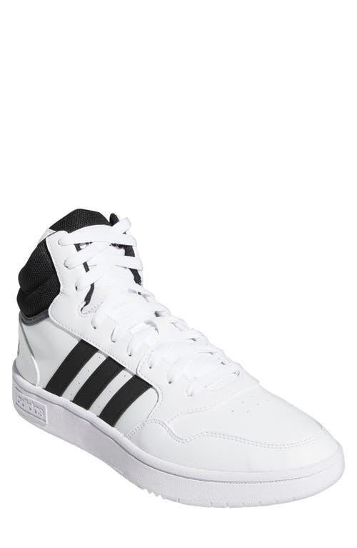 adidas Hoop 3.0 Mid Classic Sneaker in Core Black/ftwr White 