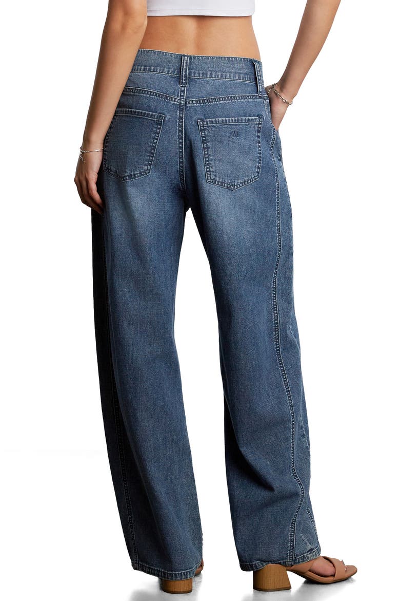 Sweetheart Barrel Leg Jeans, Alternate, color, SHINE BLUE