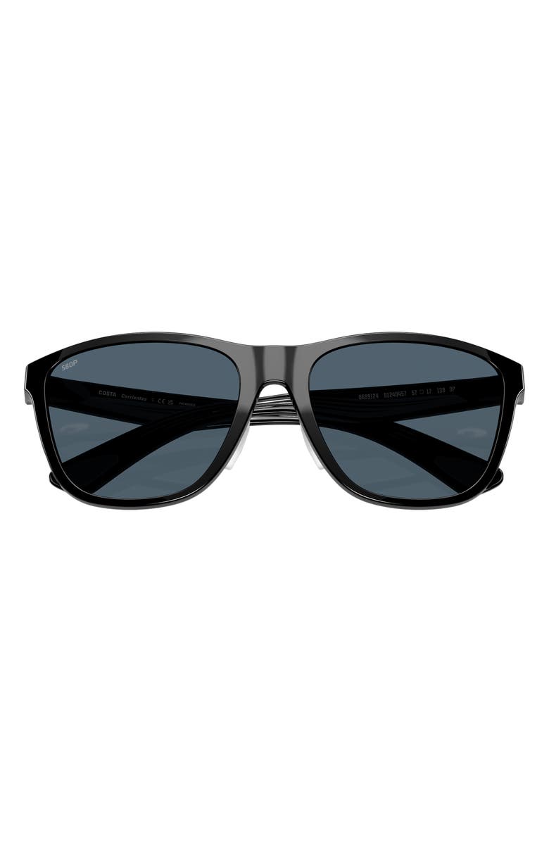 Costa Del Mar Corrientes 57mm Sunglasses, Alternate, color, Black / Gray