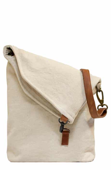 VINTAGE ADDICTION Canvas & Leather Crossbody Bag