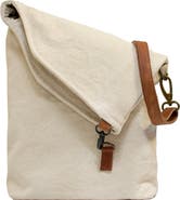 VINTAGE ADDICTION Canvas & Leather Crossbody Bag