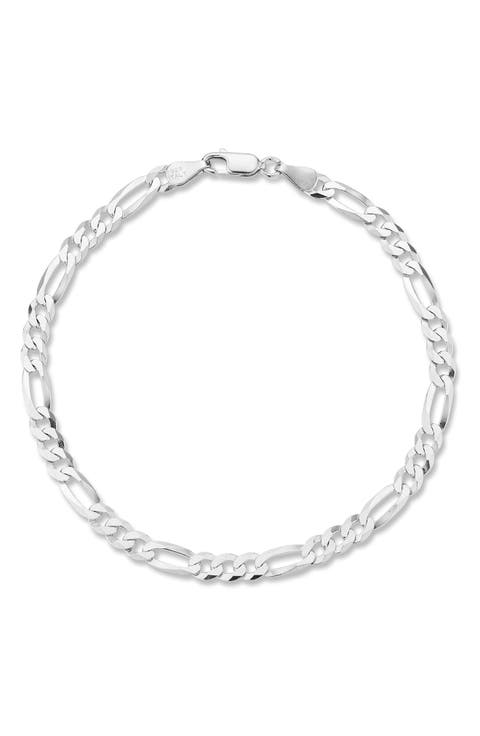 Men's Sterling Silver Figaro Bracelet