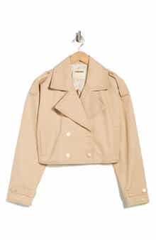 L'AGENCE Kento Crop Cotton Trench Coat