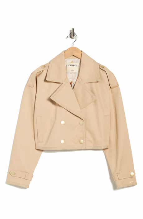 L'AGENCE Kento Crop Cotton Trench Coat
