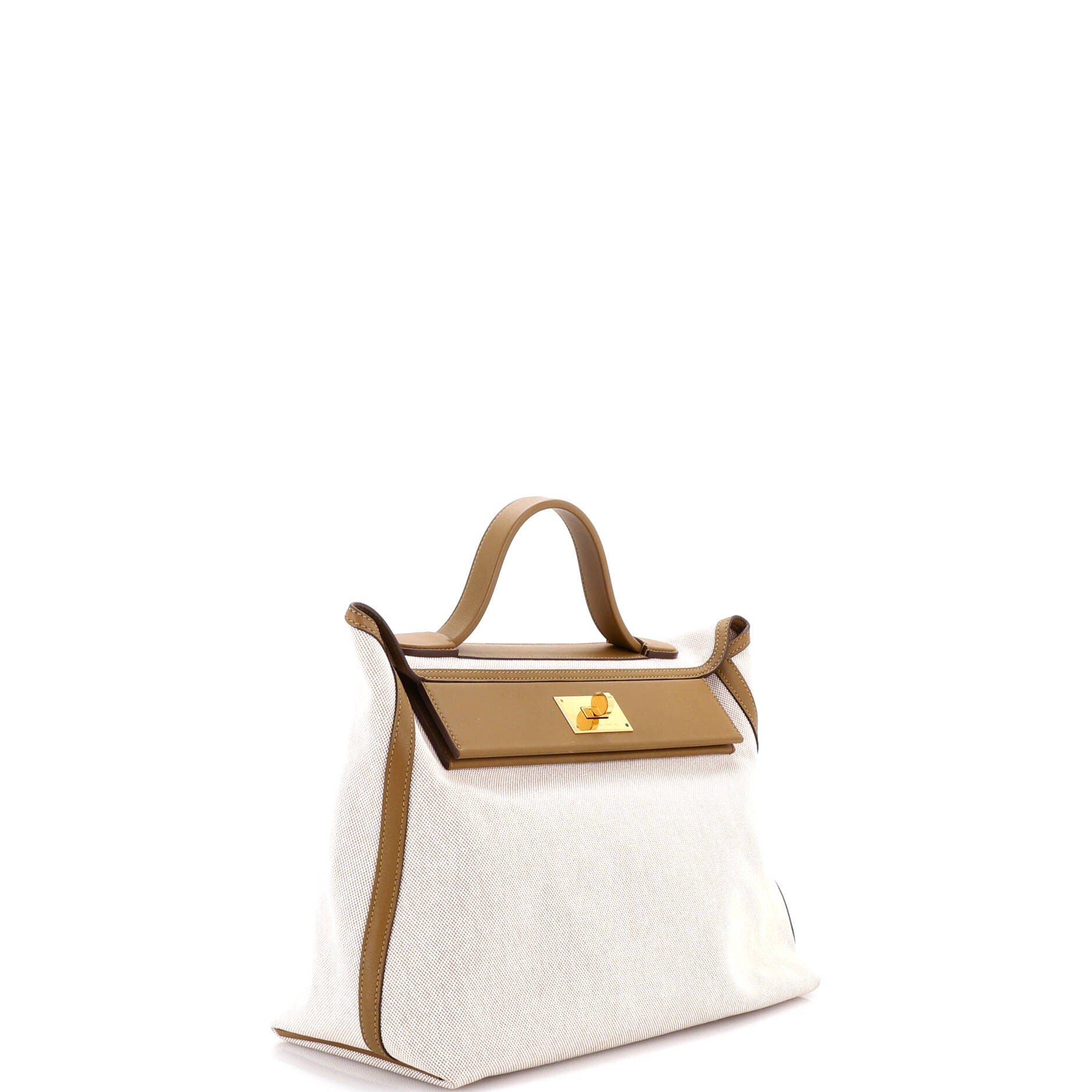 Pre-Owned Hermes 24/24 Bag Canvas and Swift 35, Alternate, color, Bronze Dore