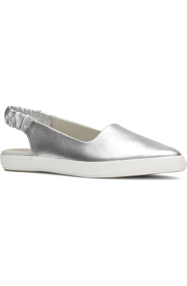 Keds<sup>®</sup> Point Slingback Sneaker, Main, color, Silver