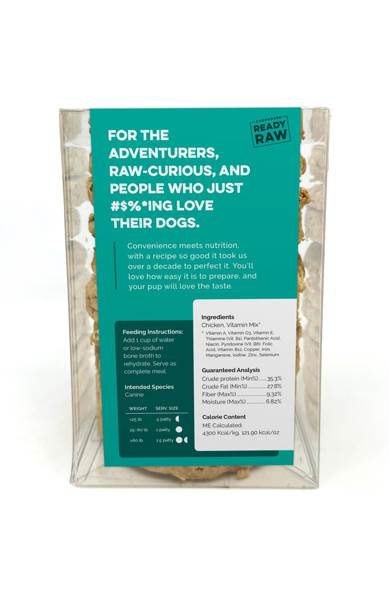 Scout & Zoe's Chophouse Ready Raw, Chicken, 9 Dog Food Freeze Dried Patties, Alternate, color, Multicolored