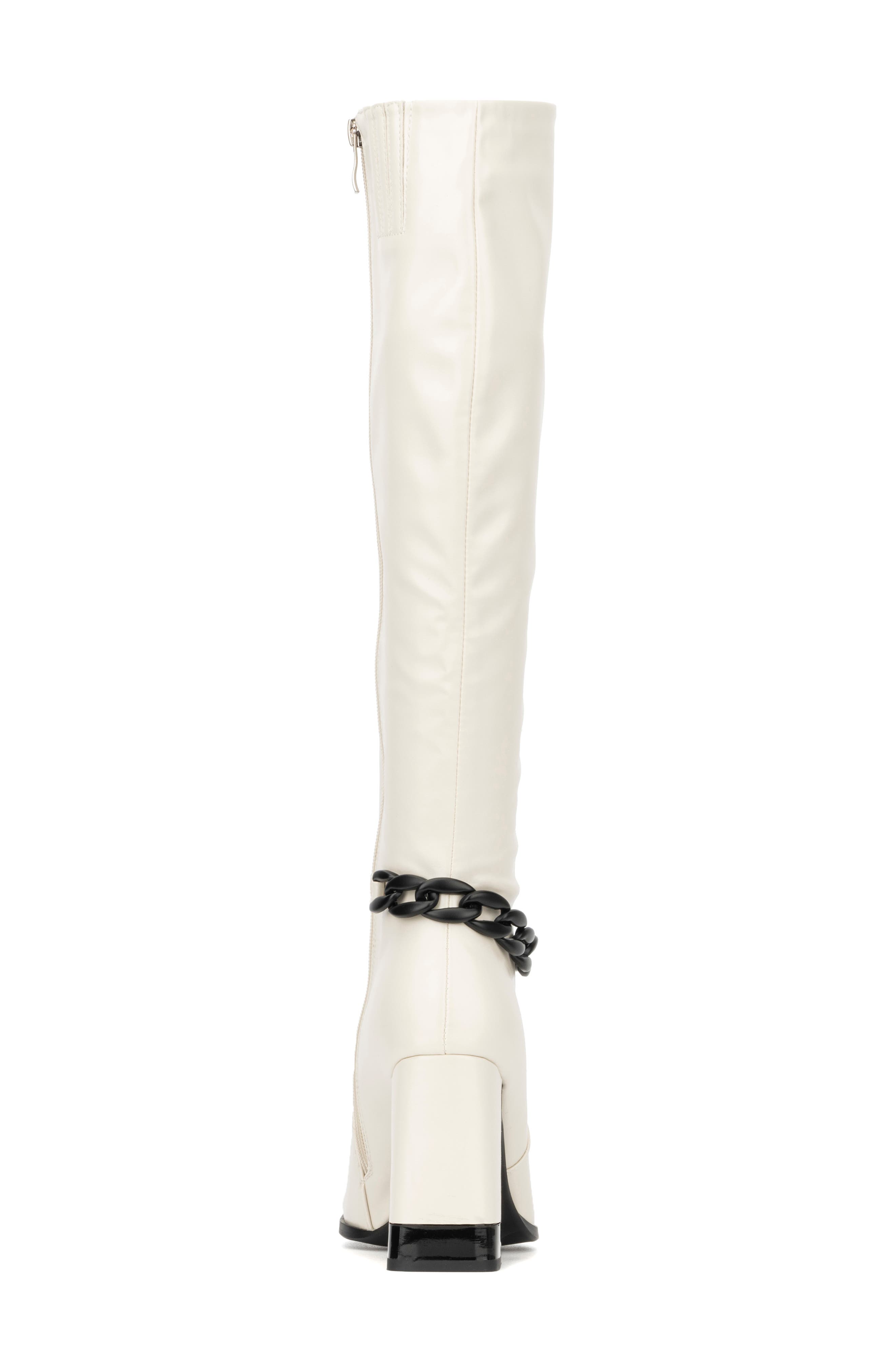 TORGEIS Lauren Knee High Boot, Alternate, color, Off White