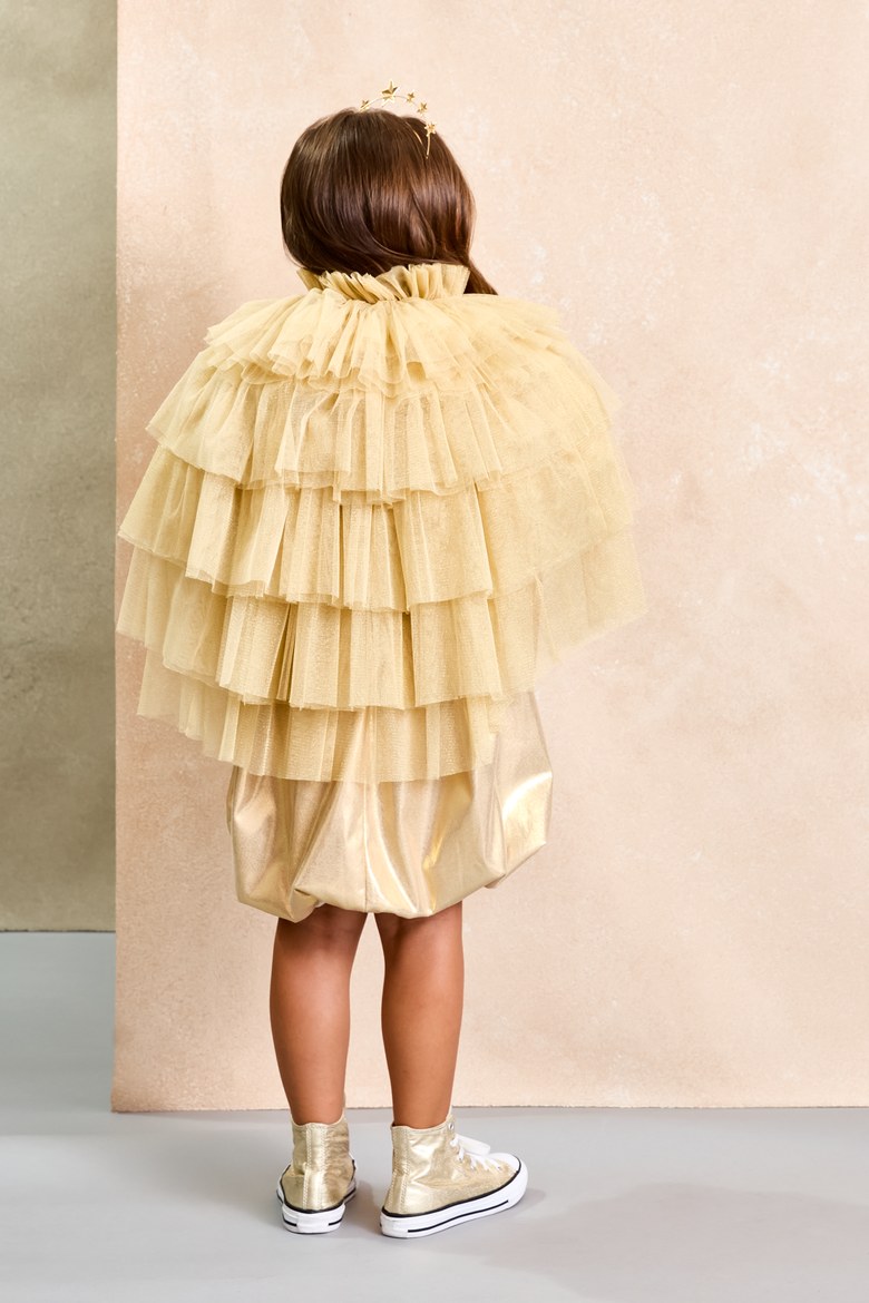 Angel Cape for Girls, Alternate, color, Metallic Gold