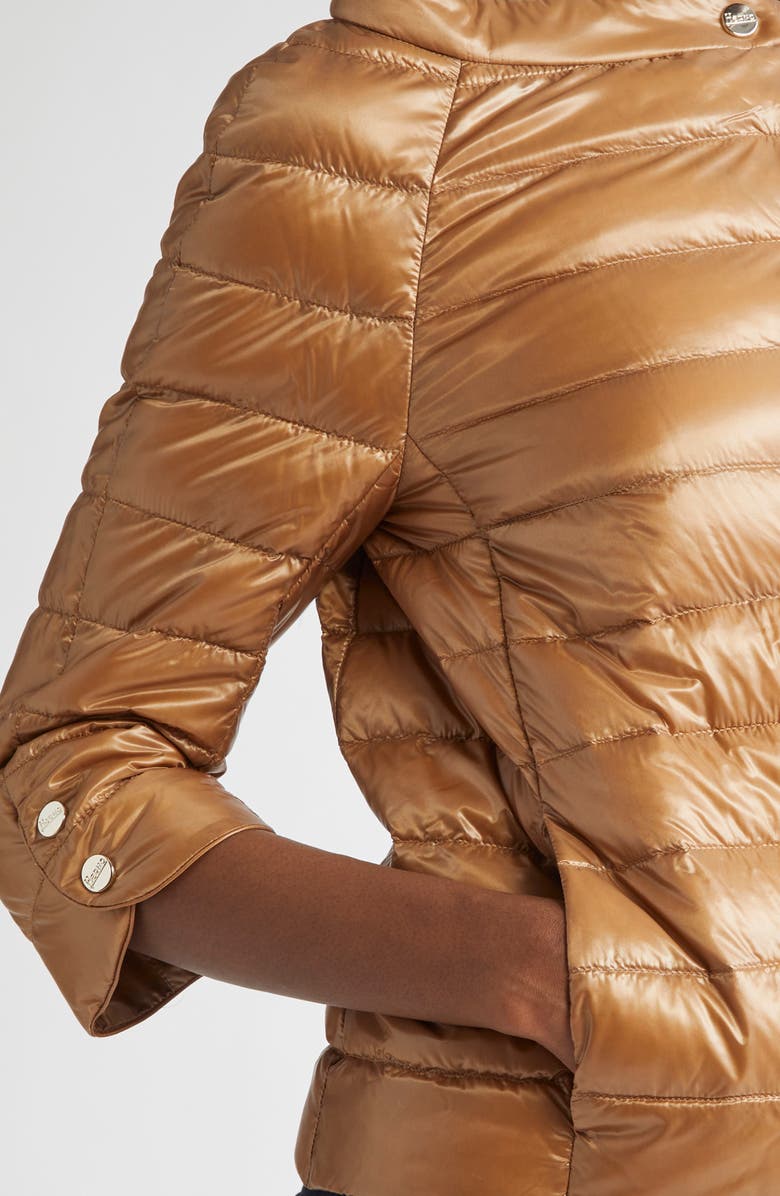 Herno Elsa Iconico Ultralight Water Repellent Down Puffer Jacket, Alternate, color, Camel
