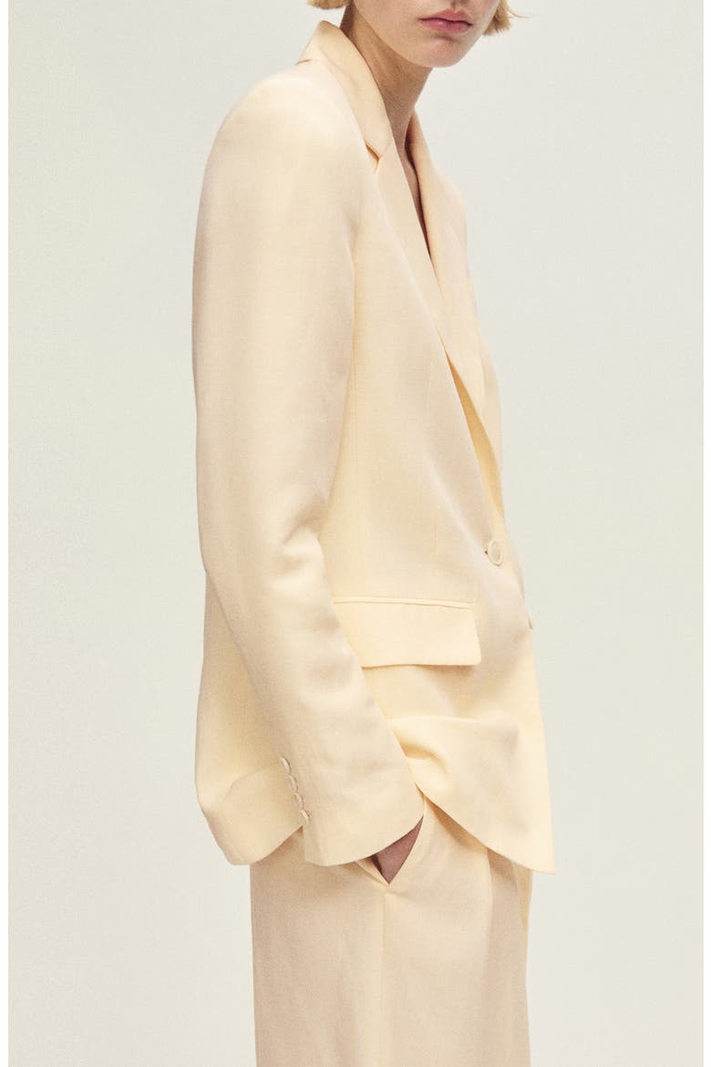 Notch Lapel Blazer, Alternate, color, VANILLA