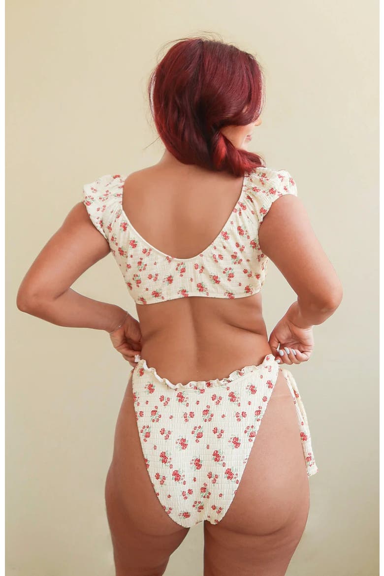Toledo Cheeky Bikini Bottom, Alternate, color, Rosa Rojas