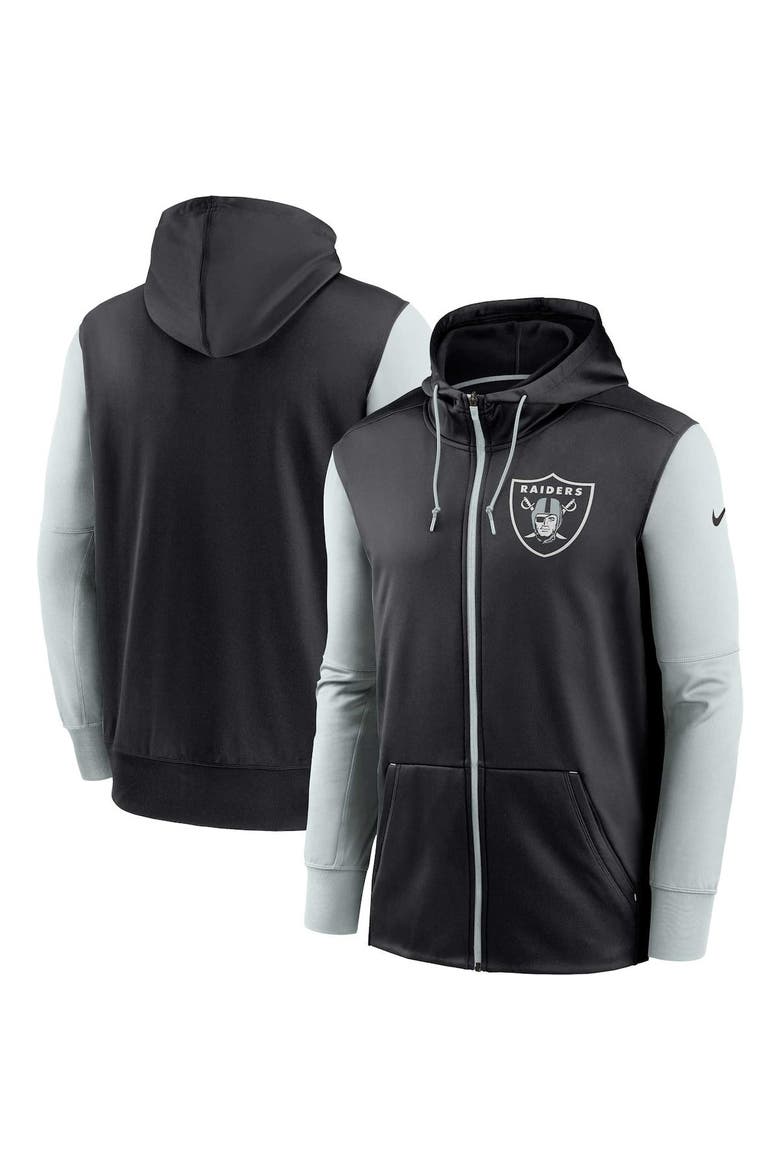 Men's Nike  Black Las Vegas Raiders Performance Full-Zip Hoodie, Main, color, Black