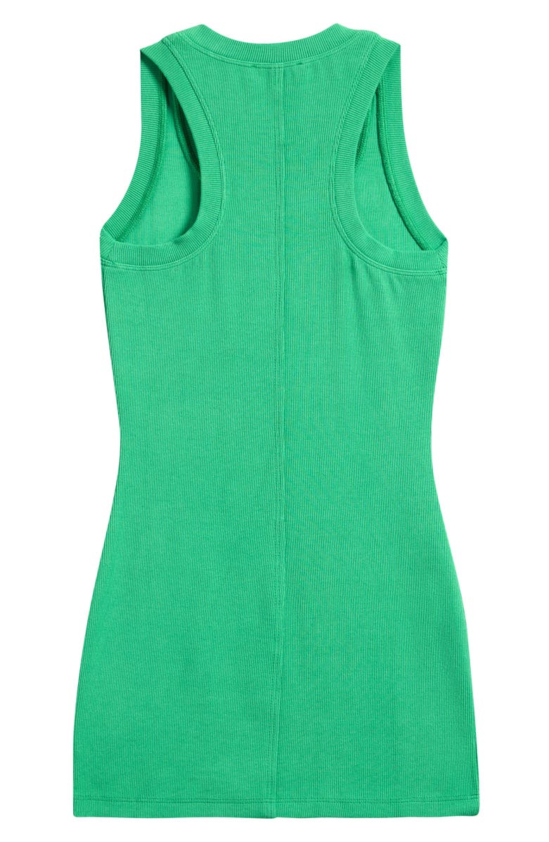 TENLY Kids' Raw Edge Rib Racerback Tank Dress, Alternate, color, Seaweed